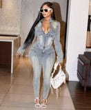 Denim two piece set