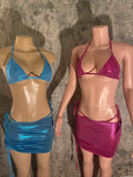 Shiny bikini 3pc set