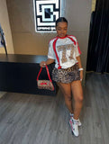 Leopard striped shirt